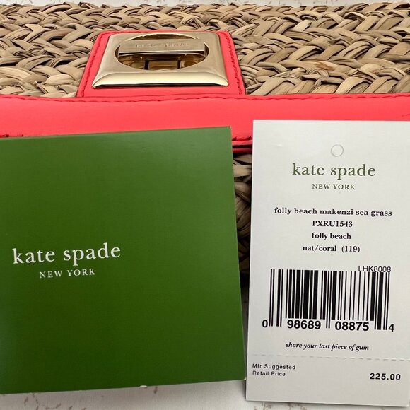 Kate Spade Folly Beach Makenzi Sea Grass in natural/coral - Picture 5 of 5